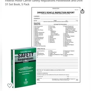 Federal Motor Carrier Safety Regulations Pocketbook & DVIR31 Set Book 5Pack NWT